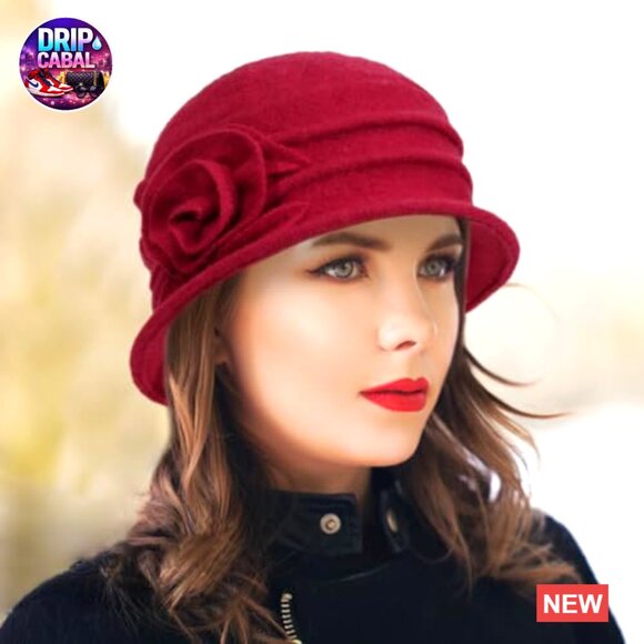 100% Wool Cloche Bucket Hat Crushable Packable Winter Vintage main image 5